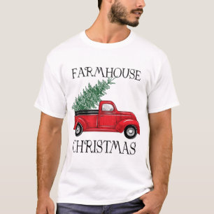 Red Truck Bauernhof Weihnachtskostüm Xmas Geschenk T-Shirt