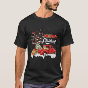 Red Truck Family Matching Weihnachten Pajamas Tree T-Shirt