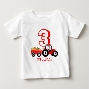 Red Truck Farm Produzieren Geburtstagskinder Baby T-shirt