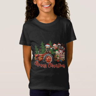 Red Truck Farm Traktor Farm Tiere Kuh Schwein Merr T-Shirt