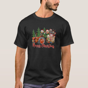 Red Truck Farm Traktor Farm Tiere Kuh Schwein Merr T-Shirt