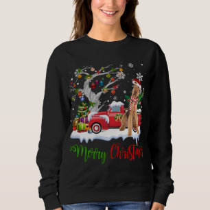 Red Truck Frohe Weihnachtsbaum Airedale Terrier Pa Sweatshirt