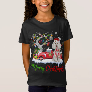 Red Truck Frohe Weihnachtsbaum Poodle Pajama T-Shirt