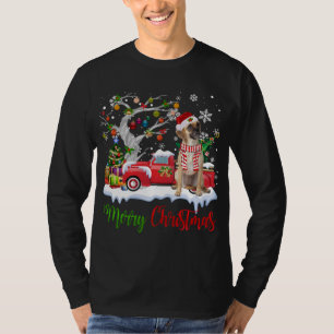Red Truck Frohe Weihnachtsbaum Puggle Pajama T-Shirt