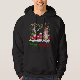 Red Truck Frohe Weihnachtsbaum Rough Collie Pajama Hoodie
