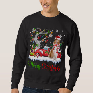 Red Truck Frohe Weihnachtsbaum Rough Collie Pajama Sweatshirt