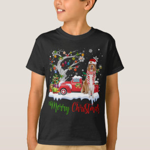 Red Truck Frohe Weihnachtsbaum Rough Collie Pajama T-Shirt