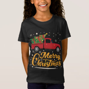 Red Truck Frohe Weihnachtsbaum voll von Wünschen M T-Shirt