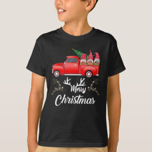 Red Truck Gnomes Weihnachts-Shirt - Merry Christma T-Shirt
