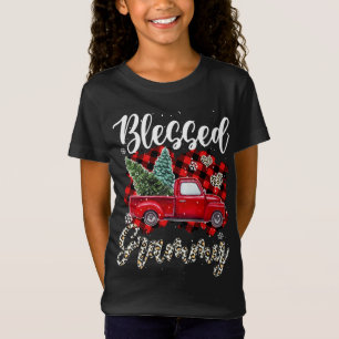 Red Truck Karierten Weihnachtsbaum Seligen Grammy T-Shirt