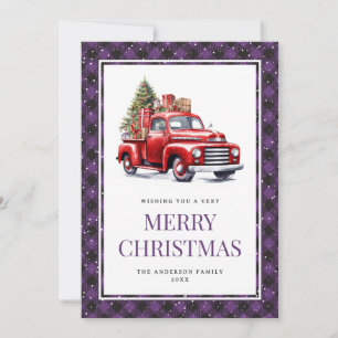 Red Truck Lila Buffalo Kariert Weihnachten