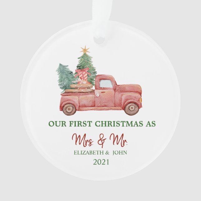 Red Truck präsentiert unseren ersten Weihnachtsurl Ornament (Vorderseite)
