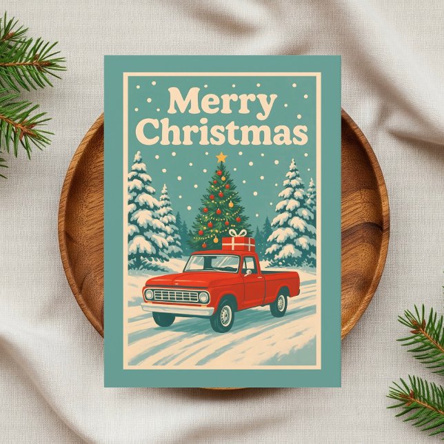 Red Truck Vintage Weihnachten (Von Creator hochgeladen)