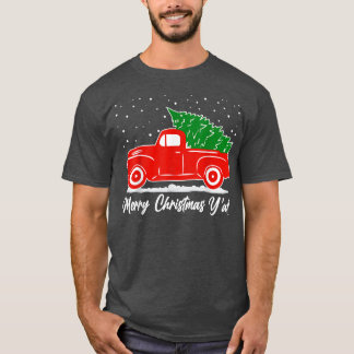 Red Truck Weihnachten Frohe Weihnachtszeit Yall T-Shirt