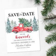 Red Truck Weihnachtsfeier Save the Date