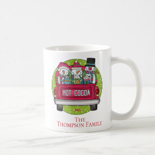 Red Truck Weihnachtsschneemänner Heiße Schokolade  Kaffeetasse