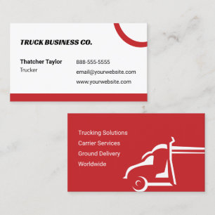 Red Truckers Business Card Visitenkarte
