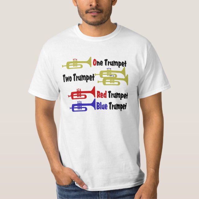 Red Trumpet Blue Trumpet T-Shirt (Vorderseite)