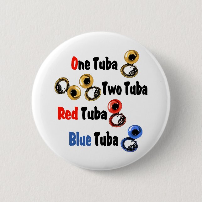 Red Tuba Blue Tuba Button (Vorderseite)