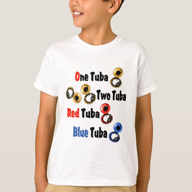 Red Tuba Blue Tuba T-Shirt (Vorderseite)