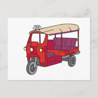 Red Tuktuk Postkarte