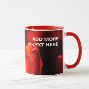 Red Tulip Blume - Feuer Tasse