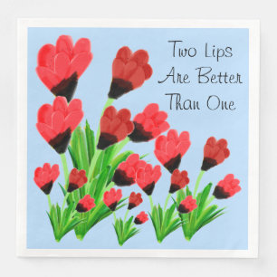 Red Tulip Dinner Napkins Serviette