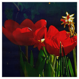 Red Tulip Fabric Stoff