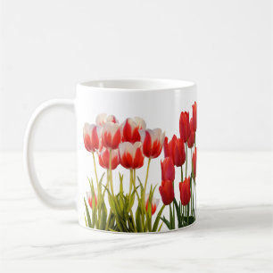 Red Tulip Flowers Kaffeetasse