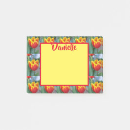 Red Tulip Foto Womans Name Post It Notes Post-it Klebezettel