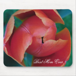 Red Tulip Macro Photo Mouse Pad Mousepad
