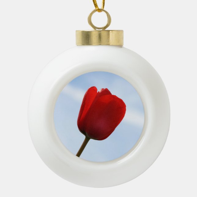 Red Tulip Ornament (Vorderseite)