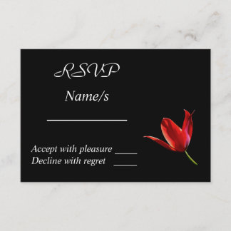 Red Tulip RSVP Card