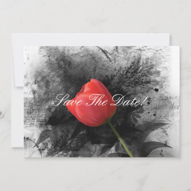 Red Tulip Save the Date (Vorderseite)