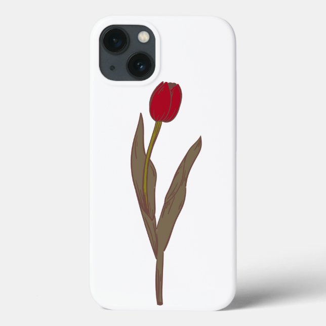 Red Tulip - Vintage Blumenbilder Case-Mate iPhone Hülle (Rückseite)