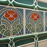 Red Tulip Wall Deco, Jugendstil Art Deco