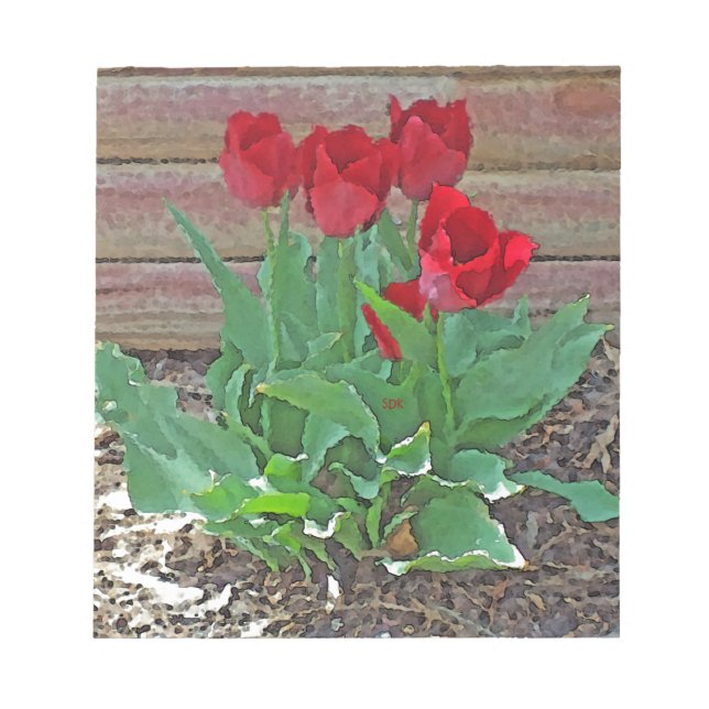 Red Tulips Art Notizblock (Vorderseite)