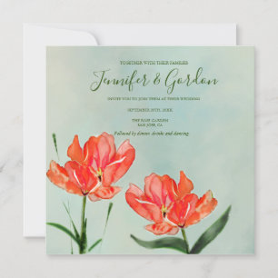 Red Tulips Hochzeitseinladung Einladung