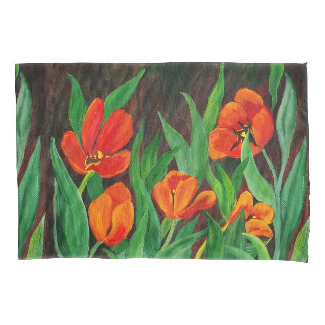 Red Tulips Kissenbezug (Vorderseite)