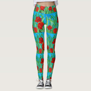 Red Tulips Leggings