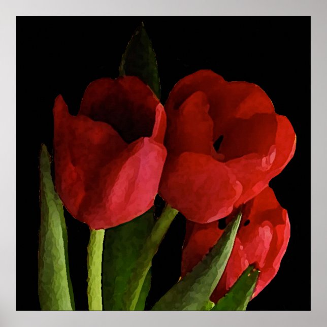 Red Tulips Poster (Vorne)