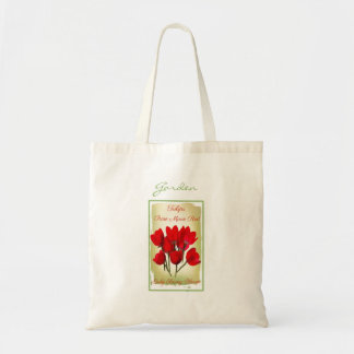 Red Tulips Wasserfarbe Siehe Packungen Tragetasche