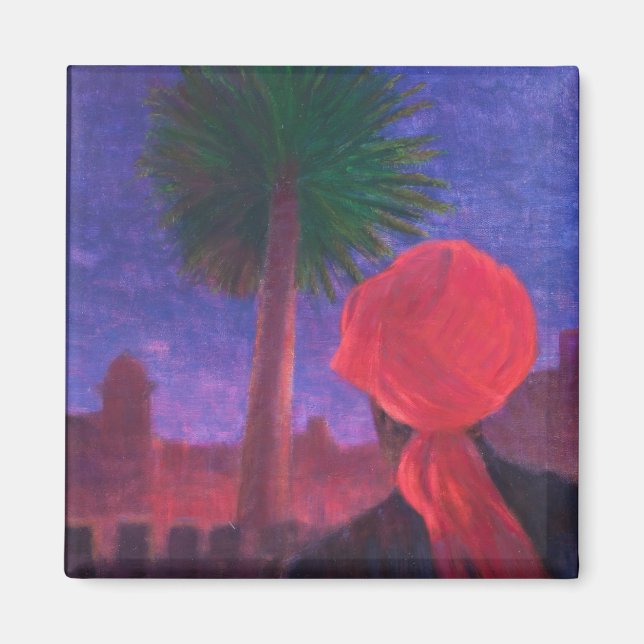 Red Turban dusk Jodhpur 2012 Magnet (Vorne)