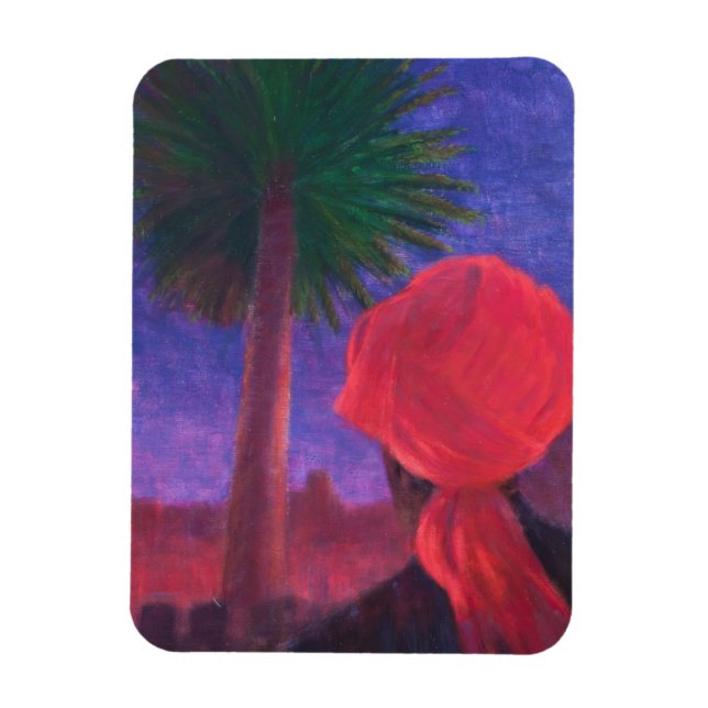 Red Turban dusk Jodhpur 2012 Magnet (Vertikal)