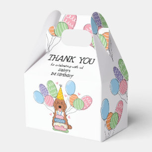 Red Tuxedo Cockapoo Cavapoo Geburtstag Vielen Dank Geschenkschachtel