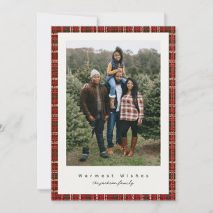 Red Tweed Fotokarte Holiday Card Feiertagskarte