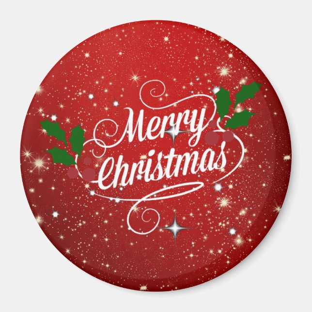 Red Twinkle Frohe Weihnachten, Magnet (Vorne)