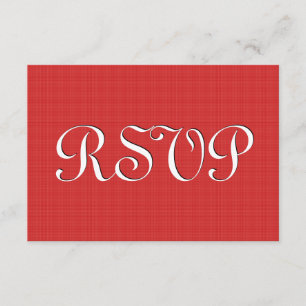 Red UAWG Damask Wedding S221 RSVP Karte