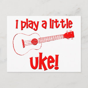 Red Ukulele Postkarte