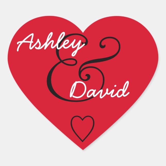 Red Umschlag Aufkleber Wedding V2 (Vorderseite)